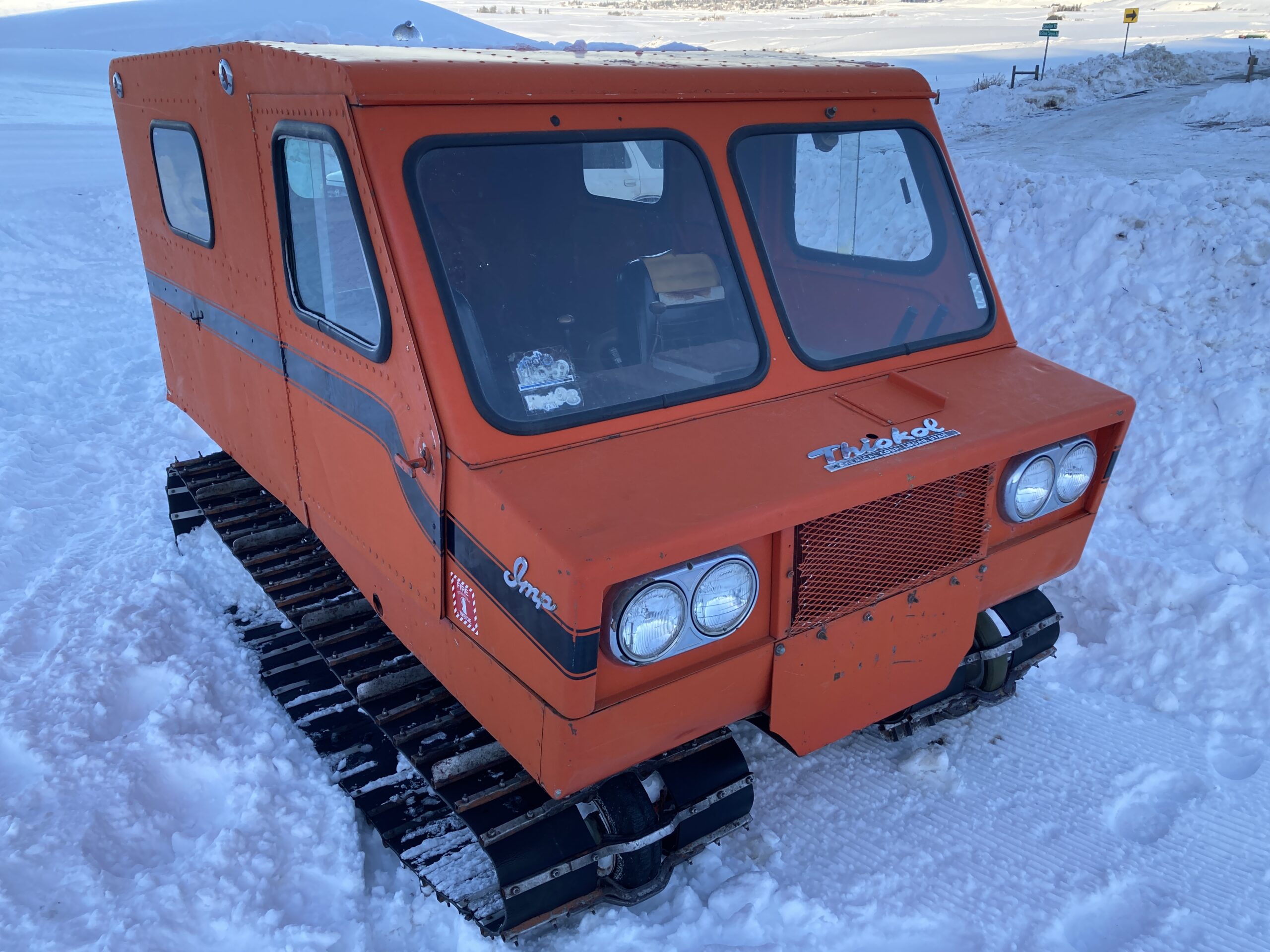 Thiokol snow cat at Badger Mountain Ski Area