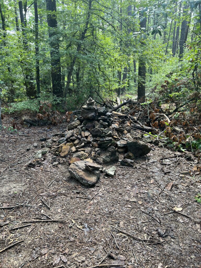 Summit cairn on Driskill Mountain, LA USA