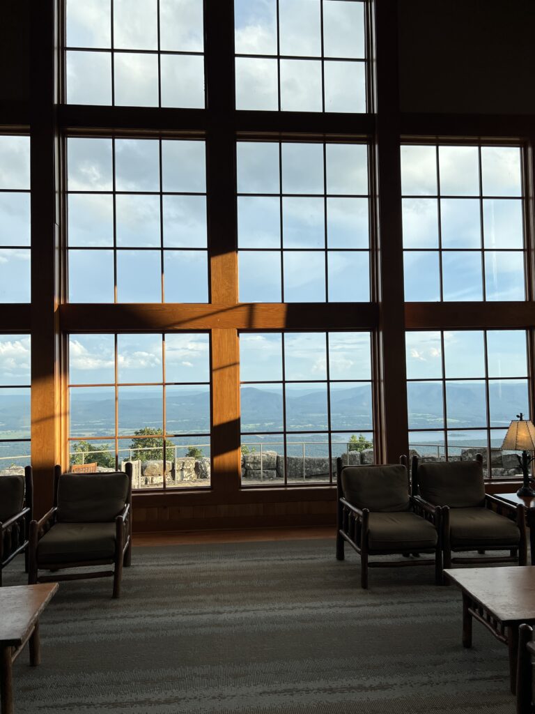 Lobby of The Lodge at Mount Magazine