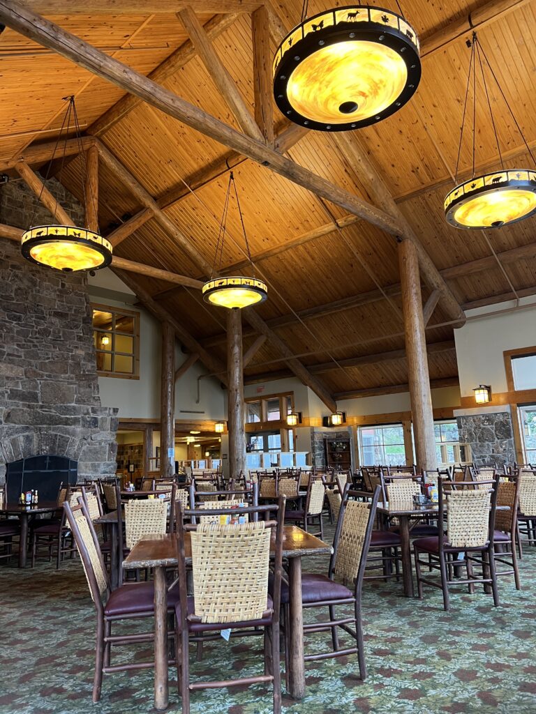 Dining room at The Lodge at Magazine Mountain, Arkansas