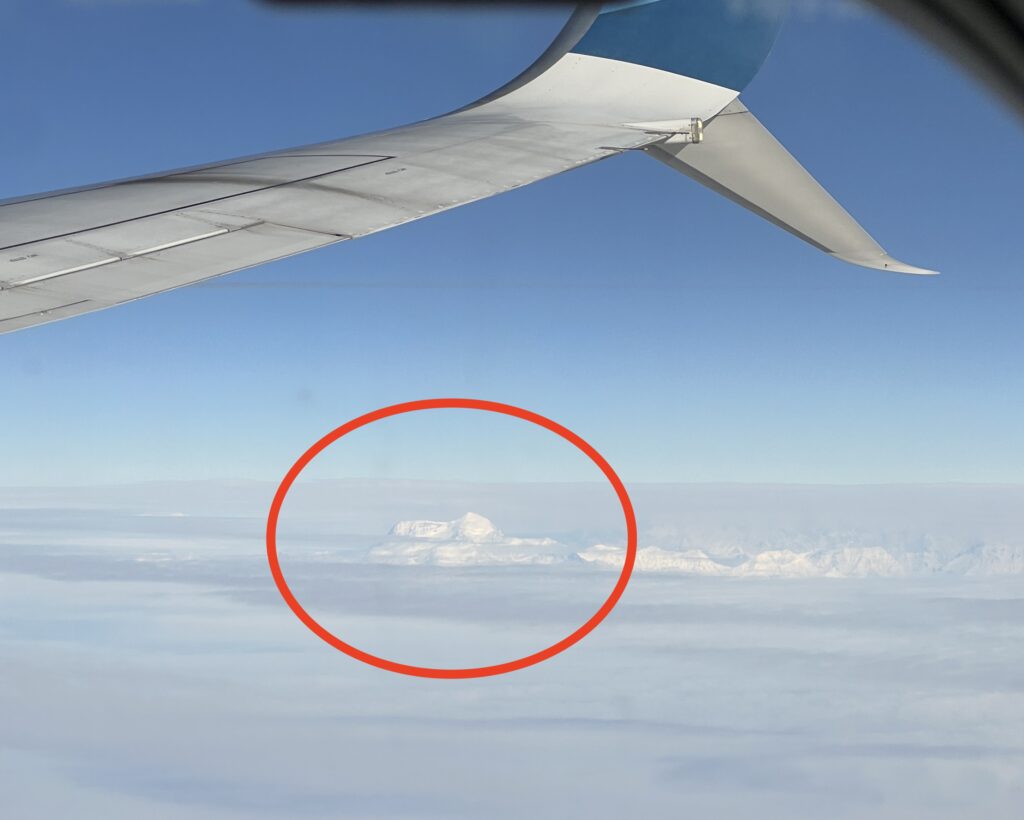 18,008-foot (5489m) Mount Saint Elias as seen from our Alaska Air 737-900.