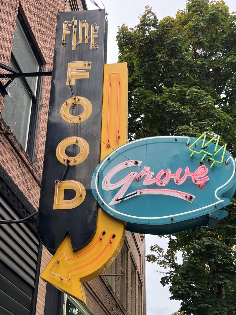 Grove neon sign, Cottage Grove, OR 
