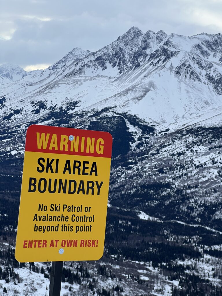 Ski boundary of Arctic Valley Ski Area, Alaska