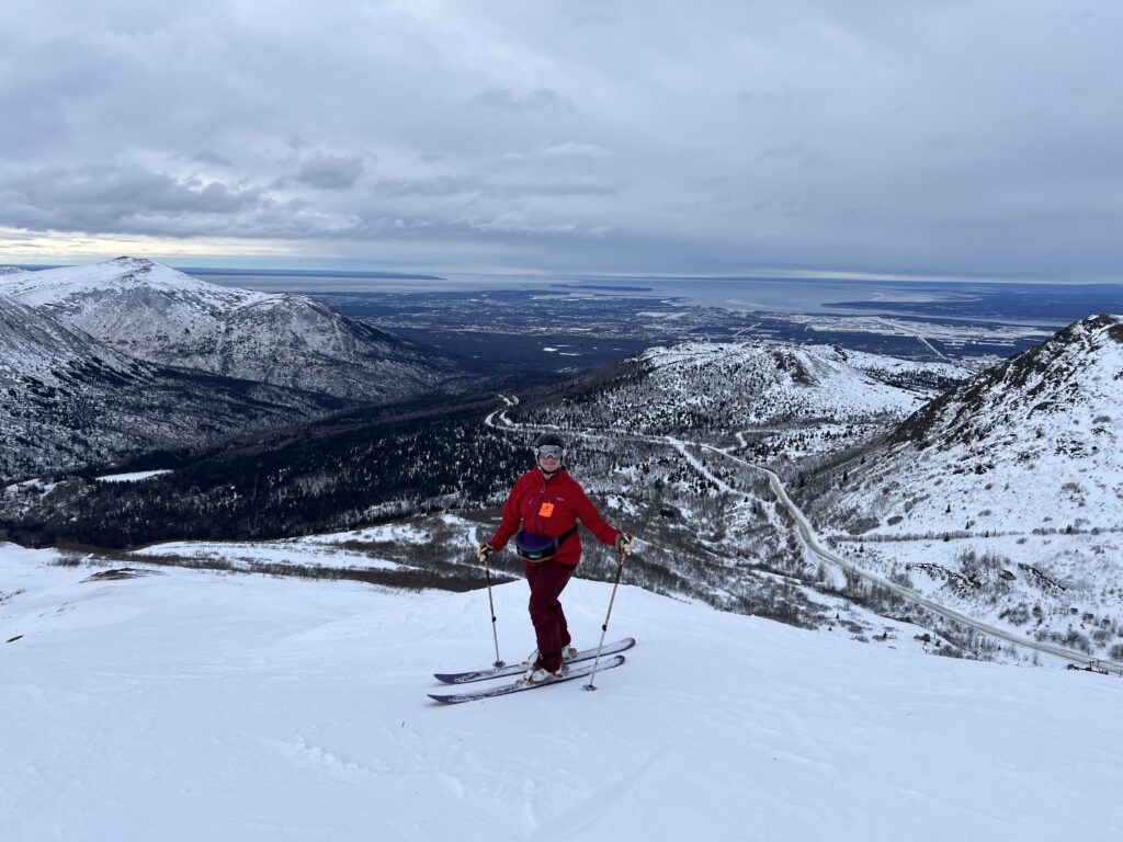 View of Cook Inlet, downtown Anchorage and vicinity from Arctic Valley Ski Area